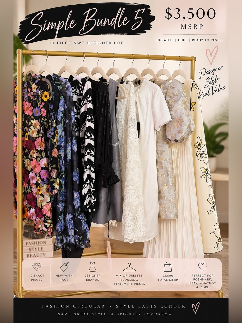 10 Pc NWT Premium Reseller Lot | Exact Items Shown | $3500 MSRP